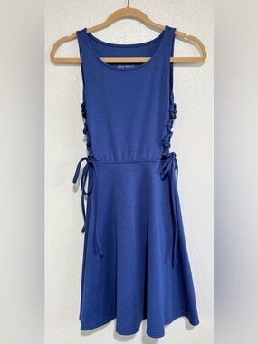 Decree Blue Lace-Up Side Casual Dress size XS